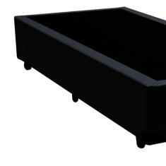 Cama Box Solteiro 88 Preto Suede - Santo Box