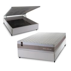 Conjunto Box Baú Sheffield Bege 138x188x72 c/ Molas Ensacadas