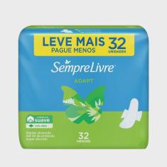 Absorvente Sempre Livre Adapt Suave Com Abas 32 Unidades