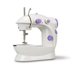 Máquina De Costura Portátil Elétrica Mini Pedal Reta Bivolt