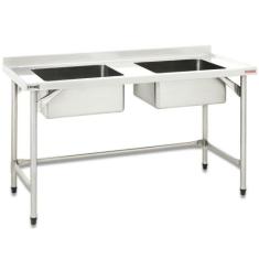 Pia 2,0 M Total Inox Aisi 304 Com 2 Cubas 60 X 50 X 33 Cm Fritomaq