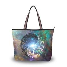 Bolsa de ombro feminina My Daily Yin Yang Celestial Galaxy, Multi, Medium