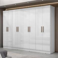 Guarda Roupa Casal 8 Portas 4 Gavetas MDF Genebra Maxel