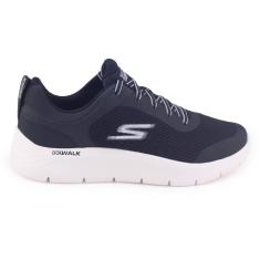 Tênis Skechers Masculino Go Walk flex 216495BR/BKW cadarço