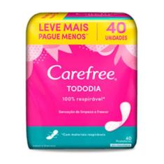Protetor Diário Carefree Todo Dia Sem Fragrância 40 Unidades Leve Mais