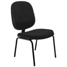 Cadeira Diretor Fixa para Escritório Linha Uno Preto