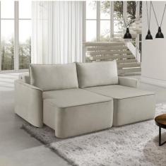 Sofá Retrátil 260cm com Kit Entrada USB 4 Lugares Moon 2321 - Estofart