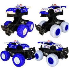Carrinho De Brinquedo Carro Da Polícia Rodas Emborrachadas - Cs Import