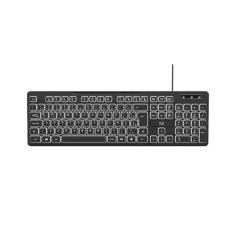 Teclado Com Fio Light 3 Níveis e LED Ajustável Teclas Silenciosas e Conexão Usb Preto - TC268