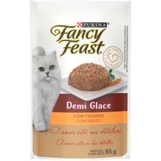 Racão Úmida Nestlé Purina Fancy Feast Sachê Demi Glace com Frango para Gatos Adultos - 85 g