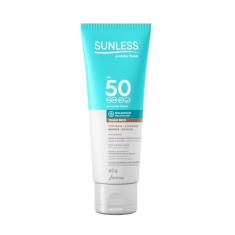 Protetor Solar Facial Sunless Bronze Toque Seco, Efeito Base e Ação Antioxidante FPS50 60g