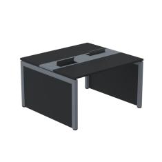 Mesa de Plataforma Dupla para 2 Pessoas Corporativa 130x120/2p Preto/Grafito