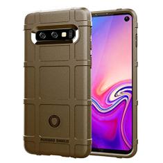 Capa para Samsung Galaxy S10, proteção robusta, material TPU de fibra de carbono, macio, antiderrapante, macio, anti-impressão digital, capa totalmente protetora para Samsung Galaxy S10