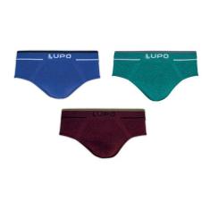 Kit 3 Cuecas Slip Lupo Fio Texturizado Sortidos 00624-1035000 - LUPO N