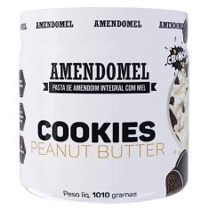 Pasta de Amendoim Amendomel 1Kg Choc Branco com Cookies