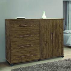 Comoda Com Sapateira 4 Gavetas 2 Portas Bali - Moveis Primus