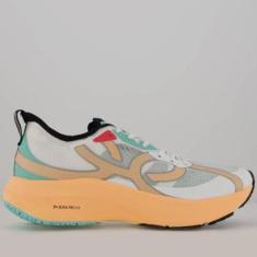 Tênis Olympikus Corre 4 Branco e Salmão-Unissex