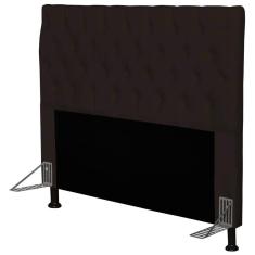 Cabeceira Cama Box Casal 195cm Cristal Corino Marrom