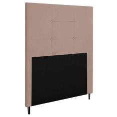 Cabeceira Luna Para Cama Box Solteiro 90 Cm Suede Cor Bege