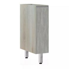Balcão de Cozinha sem Tampo 20cm 1 Porta Lis Luciane Móveis, Legno Cre