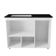 Balcão Para Cooktop 5 Bocas Com 3 Portas Ana Branco - Moblis