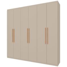 Guarda-Roupa Casal Bartira Genova com 6 Portas e 3 Gavetas - 236,7cm de largura