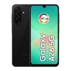 Smartphone Samsung Galaxy A26 5G 256GB 8GB RAM Câmera Tripla Traseira de até 50MP Selfie de 13MP Tela 6.7"- Preto
