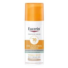 Protetor Solar Facial Eucerin Sun Oil Control Tinted Médio PS70 com 50g