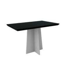 Mesa de Jantar Anitta 1350X900 Off White/Preto - New Ceval