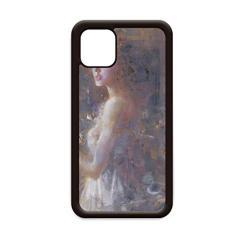 Pintura a óleo fina de Jade XJJ para iPhone 12 Pro Max Capa para Apple Mini Mobile Case