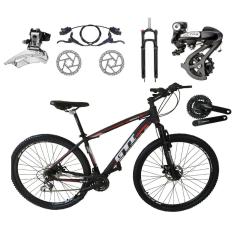 Bicicleta Aro 29 Gti Roma Câmbios Shimano Altus 24v K7 Alumínio Freios Hidráulicos Garfo Com Trava-Unissex