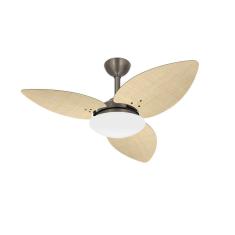 Ventilador Teto Bronze Potente Winds 3 Pás Palha Ventax 220V