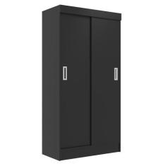 Guarda-Roupa Solteiro Berlim 2 PT Preto - Evidência