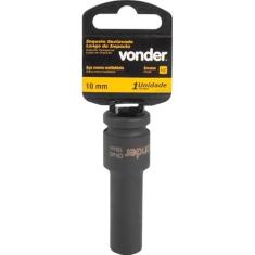 Soquete Sextavado de Impacto Longo Encaixe 1/2" 10mm Aço Cromo - Vonder