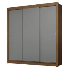 Guarda-roupa Casal 3 Portas de Correr Rustic/cinza Sublime Madesa