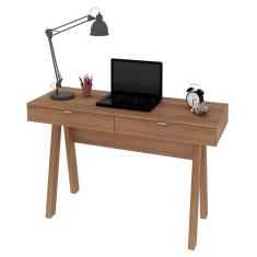 Mesa Para Escritório 2 Gavetas Me4128 Amêndoa/amêndoa - Tecno Mobili