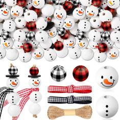 Boneco de neve de Natal Wooden Bead Crafts Landical 180 peças