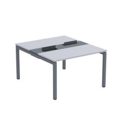 Mesa Plataforma Dupla com Pé de Aço para Coworking 110X140/2P PDC11/14/2P Cinza/Grafito