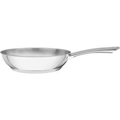 Frigideira Tramontina Para Fogão De Indução 24Cm Inox Una, Cinza