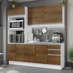 Cozinha Compacta Madesa 100% MDF Acordes 2 gavetas 8 Portas, Rustic/Br