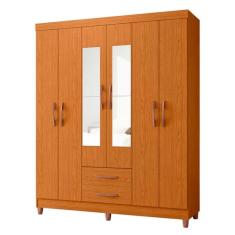 Guarda Roupa Âmbar Solteiro 6 portas com Espelho Albatroz Moveis