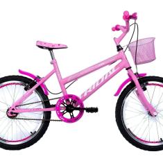 Bicicleta Aro 20 Feminina Infantil Quadro Mtb Rosa