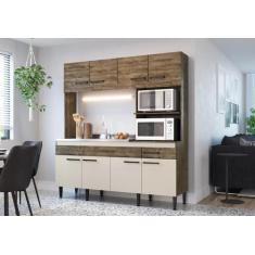 Cozinha Compacta 8 Portas 1 Gaveta 2 Nichos Luisa Móveis - IRM