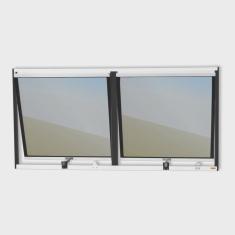 Janela de Alumínio Maxim-Ar 2 Seções 60x120cm Vidro Espelhado Plus Brimak