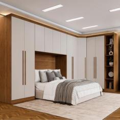 Guarda Roupa Modulado Casal Safira 011 em MDF Com 11 Portas e 9 Gaveta