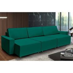 Sofá Dallas 3.40m Retrátil  - Sofisticato, verde