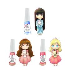 Kit C/3 Esmaltes Infantil A Base De Água Amusant Princesas
