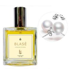 Perfume Feminino Blasé + Brinco Prata Pérola - Essência do Brasil