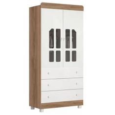 Guarda Roupa Infantil Katatau 2 Portas Branco/mezzo - Reller Móveis Branco Fosco/mezzo Fosco