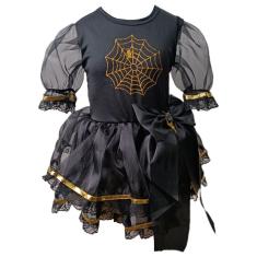 Fantasia Halloween Infantil Bruxinha Tetéia Vestido Tamanho P